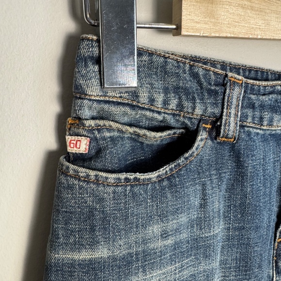 Miss Sixty Vintage Y2K Denim Asymmetric‎ Midi Jean Skirt Frayed Hem XS Festival - Picture 4 of 16